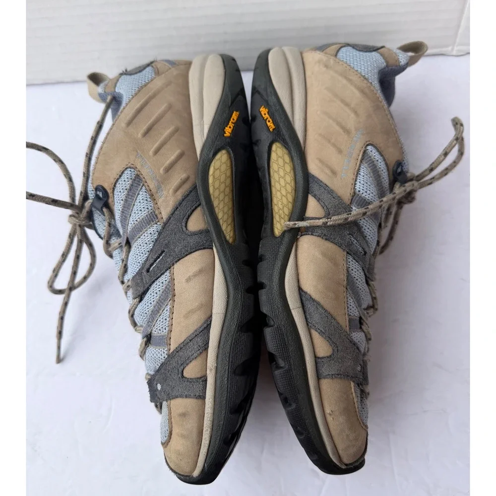Merrell Siren Tan Gray Vibram Low Top Mesh Lace Up Sport Hiking Sneaker Shoes 9 - Picture 5 of 9